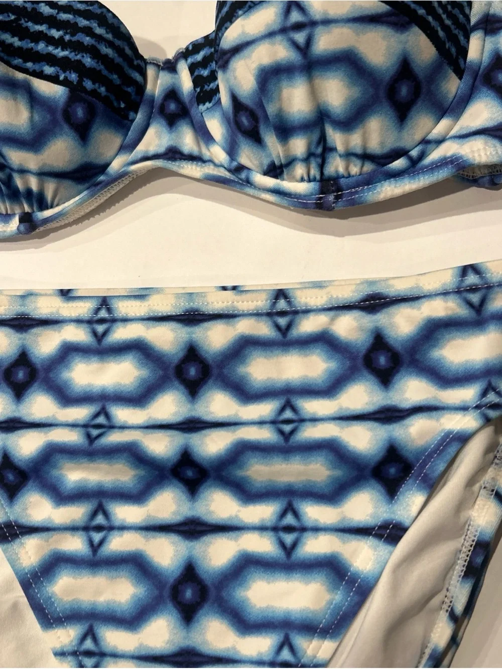 Michael Kors Blue Patterned Two-Piece Bikini